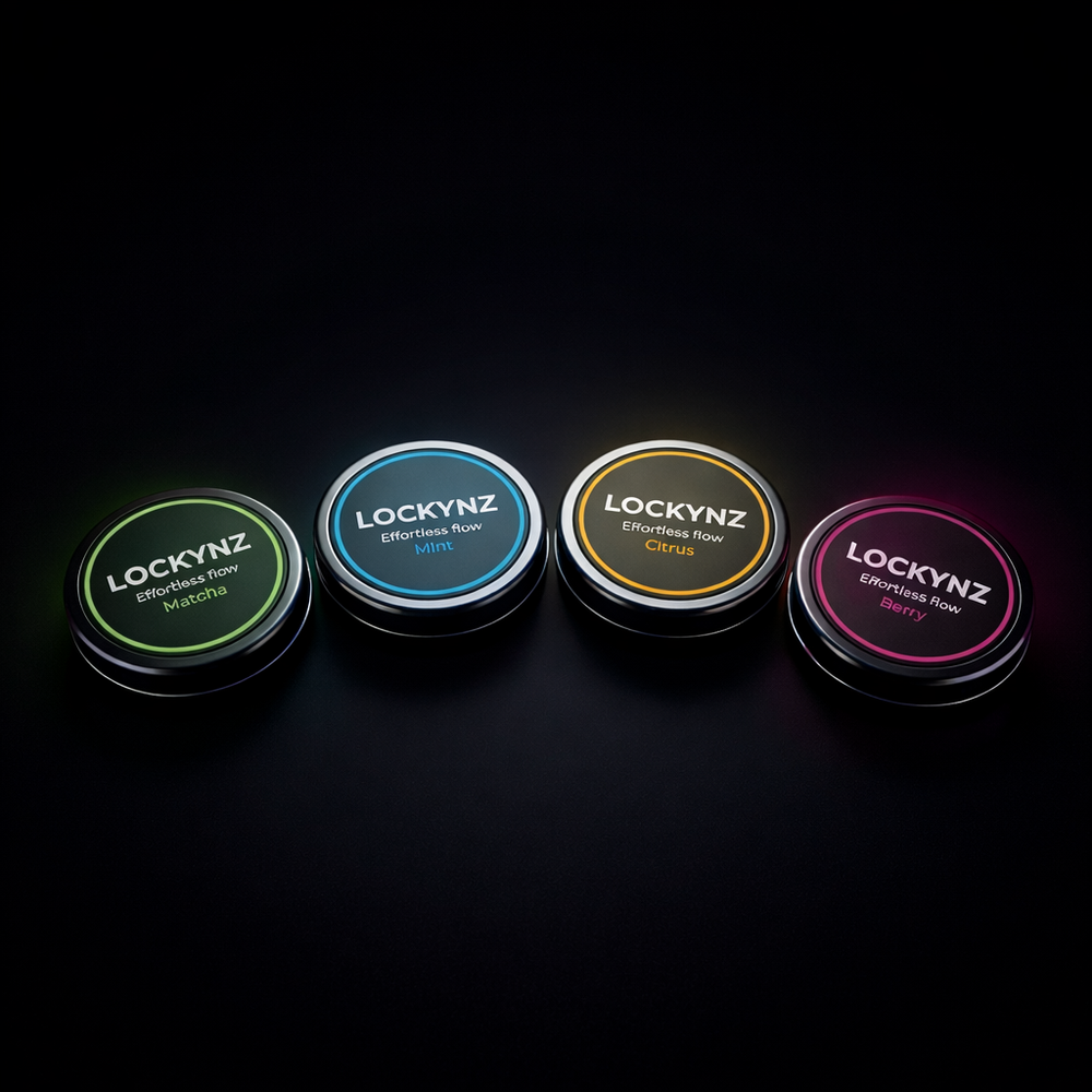 All Lockynz nootropic pouch flavors